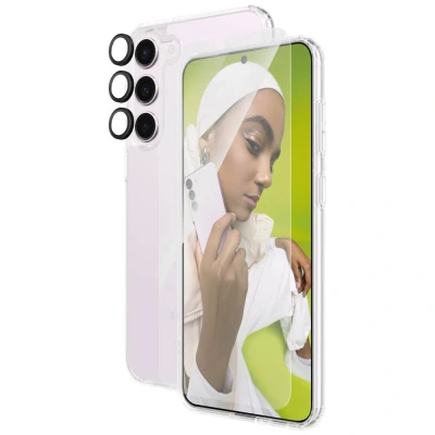 Afbeelding van PanzerGlass 3 in 1 Ultra Wide Fit Bundle Glass + Case Lens Set (hoesje beschermglas) Samsung Galaxy S24 Plus