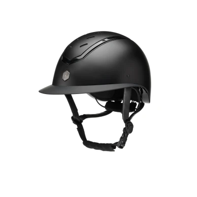 Image de Charles Owen Bombe Kylo Wide Peak Black Matte/Black Gloss 52 55cm