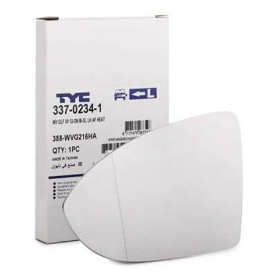 Afbeelding van TYC 337 0234 1 Spiegelglas Links VOLKSWAGEN: Golf 7, 7 Variant, Touran II