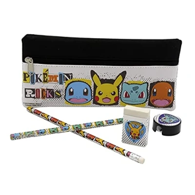 Afbeelding van CYPBRANDS Jurassic World Set van 1 uniseks schrijfwarenetui voor kinderen, Meerkleurig, Talla única, Schrijfwarenset met Pokémon etui, etui