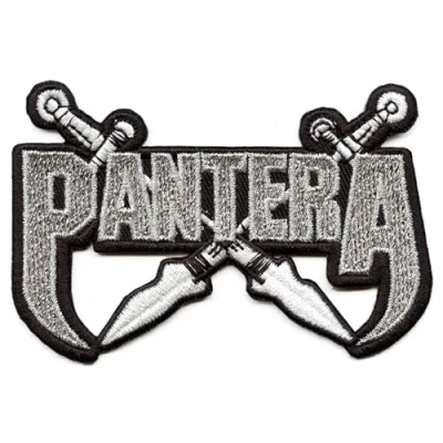 Afbeelding van Pantera Silver Swords Patch Wit/Zwart