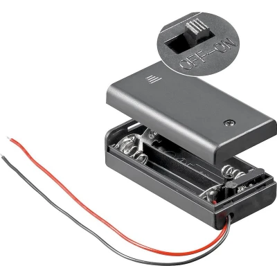 Afbeelding van Goobay 12443 Batterijbox 2 AA (penlite) Kabel (l x b h) 68.4 35.4 18.6 mm