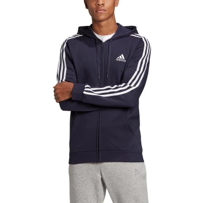 Afbeelding van adidas Performance Essentials 3 Stripes FULL ZIP Sweater met rits, Heren, Maat: Small, Legend ink