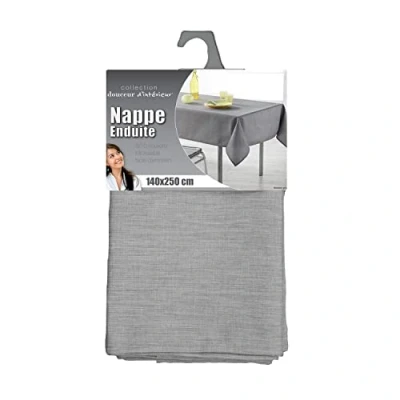 Afbeelding van Grijs Rechthoekig Polyester Tafelkleed/Tafelzeil/tafellinnen 140 x 250 cm