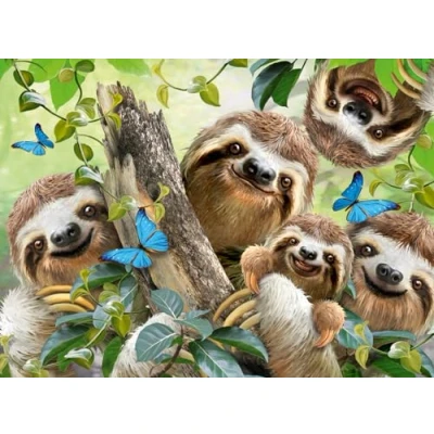 Afbeelding van Ravensburger puzzel 12000203 luie selfie 500 delige voor volwassenen en kinderen vanaf 12 jaar dierenpuzzel