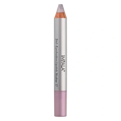 Afbeelding van Impala 3 in 1 jumbo potlood, kleur 17 kameleon paars, oogschaduw, lippenstift en rouge, gladde langdurige textuur, intensieve kleuren