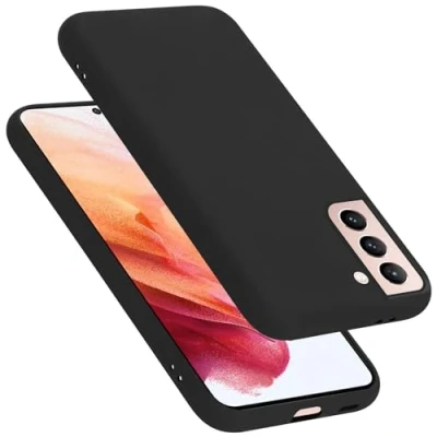 Afbeelding van Cadorabo Hoesje geschikt voor Samsung Galaxy S21 5G in LIQUID ZWART Beschermhoes gemaakt van flexibel TPU silicone Case Cover