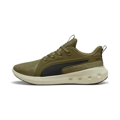 Afbeelding van Puma Softride Carson Unisex Hardloopschoenen neutraal, Maat: 44, Olive/black/desert dust Textiel/ synthetisch