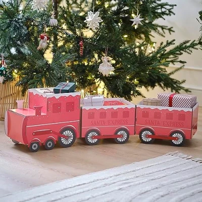 Afbeelding van Kersttrein Santa Express stocking kerstsok cadeau kerstboom xmas Christmas
