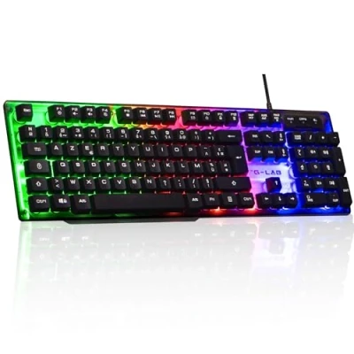 Image de Clavier Gaming filaire rétroéclairé The G Lab Neon Noir