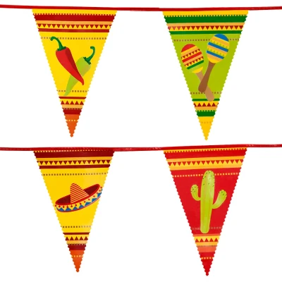 Afbeelding van Vlaggen slinger Mexico 6 meter
