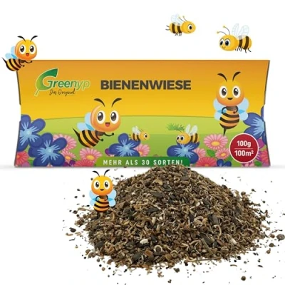 Afbeelding van Greenyp Bijenweidebloemmix, tot 100 m², g, bloemzaden, bijenmagneet en hommel, hoogwaardige zaden voor kleurrijke bloemenwilg, mix
