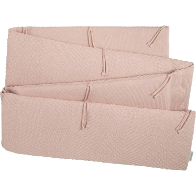 Afbeelding van Baby&#039;s Only Boxbumper Grace Boxomrander met visgraatmotief Parkomranding Blush 330x28 cm
