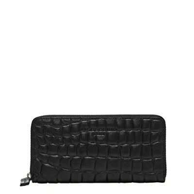 Afbeelding van LIEBESKIND BERLIN Leren Portemonnee Croco Gigi20 Black Zwart