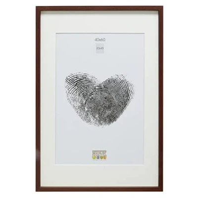 Afbeelding van Deknudt Frames fotolijst bruin met passe partout 30x45 / 40x60 cm