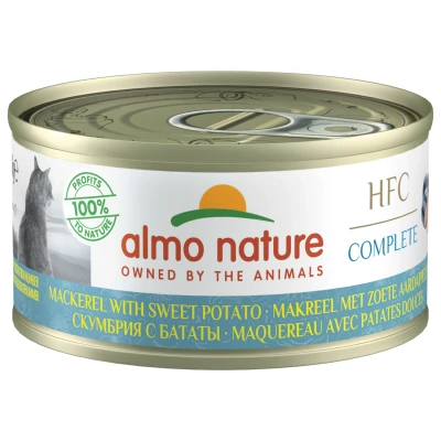 Afbeelding van Almo Nature Hfc Cat Complete Blik 70 g Kattenvoer Makreel&amp;Aardappel Graanvrij