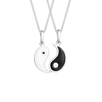 Afbeelding van Elli Partner YIN YANG 2 PACK Ketting, Maat: 45, Schwarz