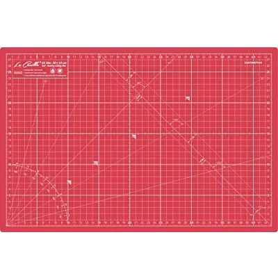 Afbeelding van La Canilla Rode zelfherstellende Snijmat Patchwork A3 (45 x 30 cm) voor naaien en knutselen