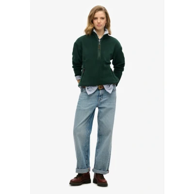 Afbeelding van Superdry Active HALF ZIP Fleece trui, Dames, Maat: 40, Enamel green
