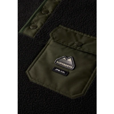 Afbeelding van Superdry FUJI HALF Popper Fleece trui, Heren, Maat: Medium, Black