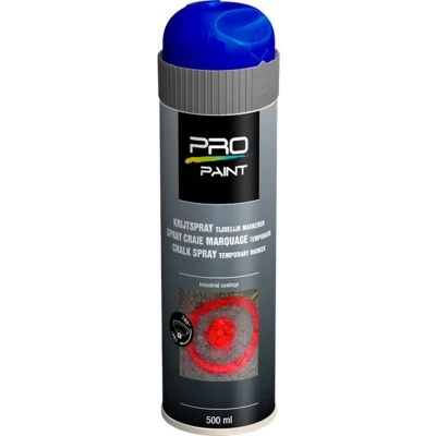Afbeelding van Pro paint krijtspray tijdelijke markering 500 ml, blauw