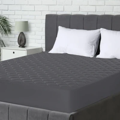 Afbeelding van Utopia Bedding Gewatteerde Matrasbeschermer Superzacht Niet Waterdicht (Grijs, 180 x 200 cm)