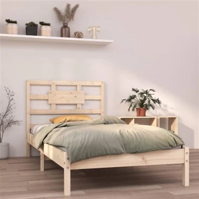 Afbeelding van vidaXL Bedframe massief hout 90x190 cm