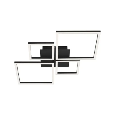 Afbeelding van BRILONER Leuchten 3128 015 dimbare led plafondlamp, 40 W, 4000 lm, 3000 K, 750 x 470 73 mm, zwart