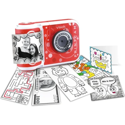Afbeelding van VTech KidiZoom PrintCam Educatieve Kindercamera Met Printfunctie Speelgoed Camera Kinderen Cadeau Rood