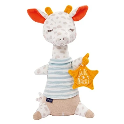 Afbeelding van Fehn Giraffe nachtlampje, knuffeldier met glow in the dark borduurwerk, multifunctionele slaaphulp voor baby&#039;s als bedlampje, borstvoedingslamp, nachtlampje en tot