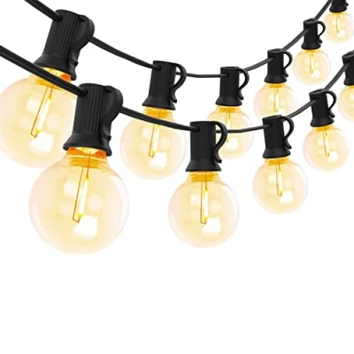 Afbeelding van Yuucio lichtsnoer voor buiten, 60 m, G40, 104 leds, waterdicht, IP44, decoratieve ketting, aansluitbaar tuin, terras, feest, 2700 K, warm wit