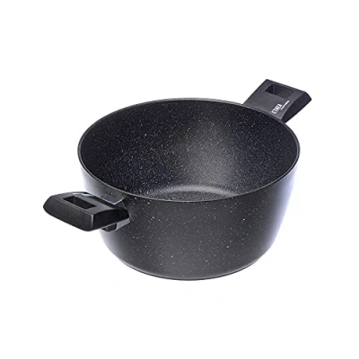 Afbeelding van Moneta Etnea Braadpan met 2 handgrepen, steenoppervlak antiaanbaklaag en krasbestendige coating, veilig, 20 cm, standaard
