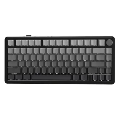 Afbeelding van ATTACK SHARK X85 Joint mechanisch toetsenbord met knop, 75% draadloos gaming vijf laagse vulling, BT5.0/2,4 GHz/USB C, RGB, hot swappable, PBT keycaps (zwart)