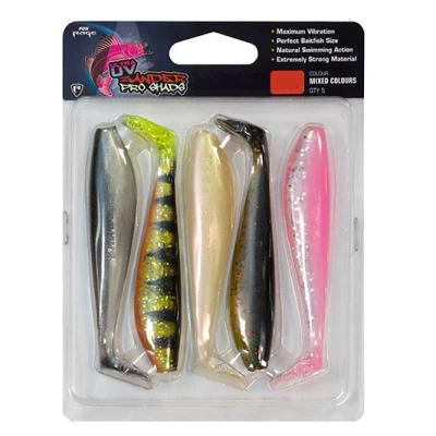Afbeelding van Fox Rage Zander Pro Shad UV Mixed Colour Packs 5pcs 12cm