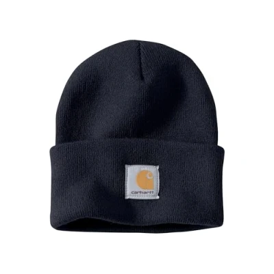 Image de Carhartt Bonnet en Tricot avec Revers Mixte, Marine, Taille unique