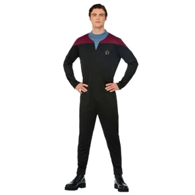 Afbeelding van Smiffy&#039;s Star Trek Kostuum Voyager Commandant Chakotay Rood, Zwart Medium Carnavalskleding Verkleedkleding