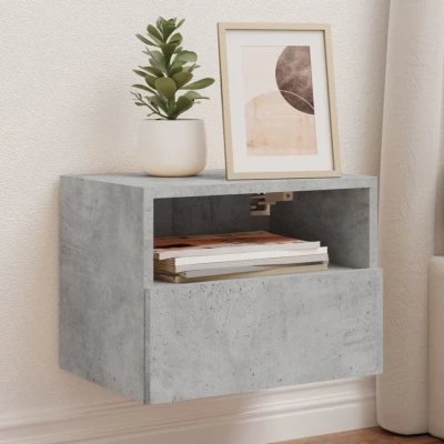 Afbeelding van Tv wandmeubels 2 st 40x30x30 cm bewerkt hout betongrijs