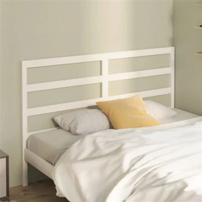 Afbeelding van Hoofdbord 126x4x100 cm massief grenenhout wit