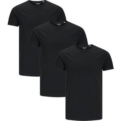 Afbeelding van Jack &amp; Jones 3ER PACK Tshirt basic, Heren, Maat: Large, Black