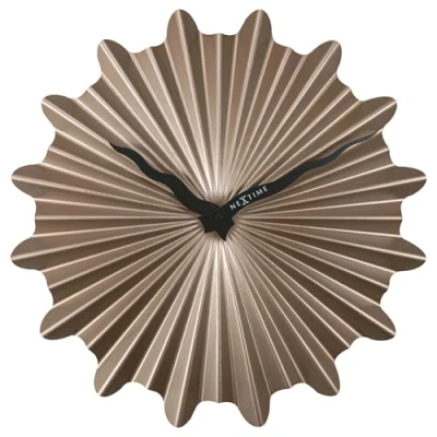 Afbeelding van Nextime Ne 3286Br Metalen Wandklok 40Cm Stille Klok Bruin Metaal &quot;Sunny&quot;
