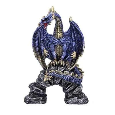 Afbeelding van Nemesis Now Beeld/figuur Acko Blauwe Metallic Draak Beeldje 15.5cm geweldig als cadeau!