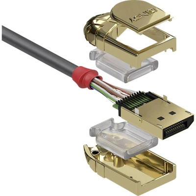 Afbeelding van LINDY 36296 DisplayPort kabel Aansluitkabel stekker, stekker 10.00 m Grijs