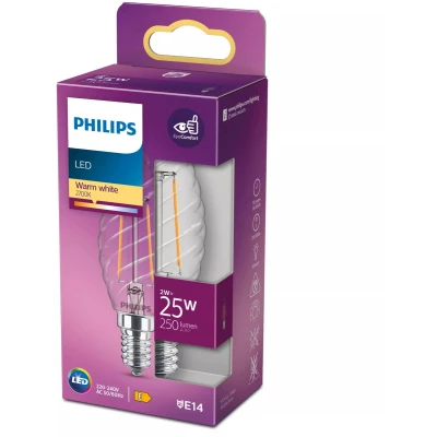 Afbeelding van Philips Kaarsgloeilamp LED 2 W Warm wit