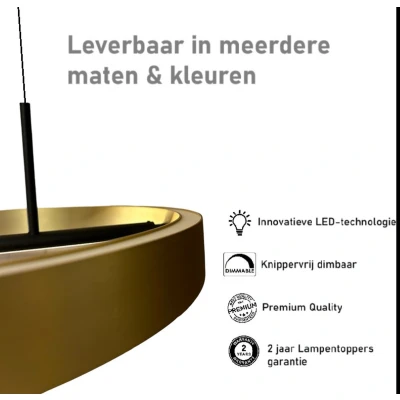 Afbeelding van Freelight Hanglamp Livello Ø 60 cm zwart goud
