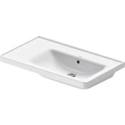 Afbeelding van Duravit D neo wastafel met afzet links wit (80 x 48 cm) zonder