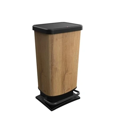 Afbeelding van Rotho Paso Afvalemmer 40 l met pedaal en deksel, BPA vrije kunststof (PP), (35,3 x 29,5 67,6 cm)