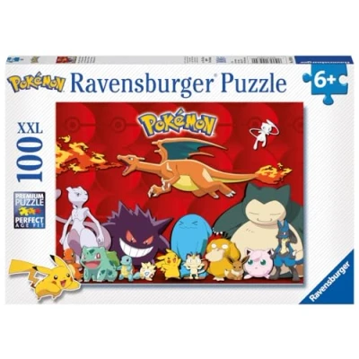 Image de Puzzle 100 Pieces Xxl : Mes Pokémon Préférés Aille Unique Coloris