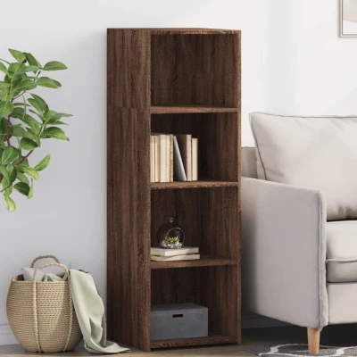 Afbeelding van Hoge kast 40x41x124 cm bewerkt hout bruin eikenkleur