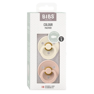 Afbeelding van BIBS Colour Fopspeen Symmetrisch Ivory/Blush 0 6 maanden Duopack