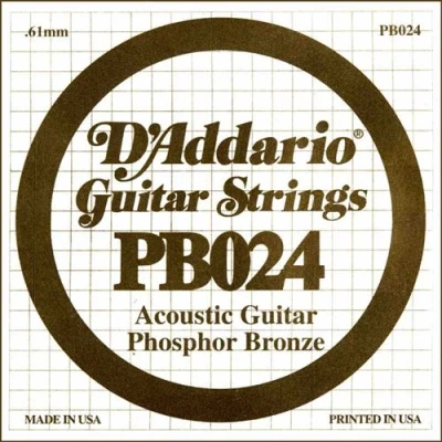 Image de D&#039;Addario PB024 Corde au détail Filée Phosphore Bronze 024 Guitare acoustique